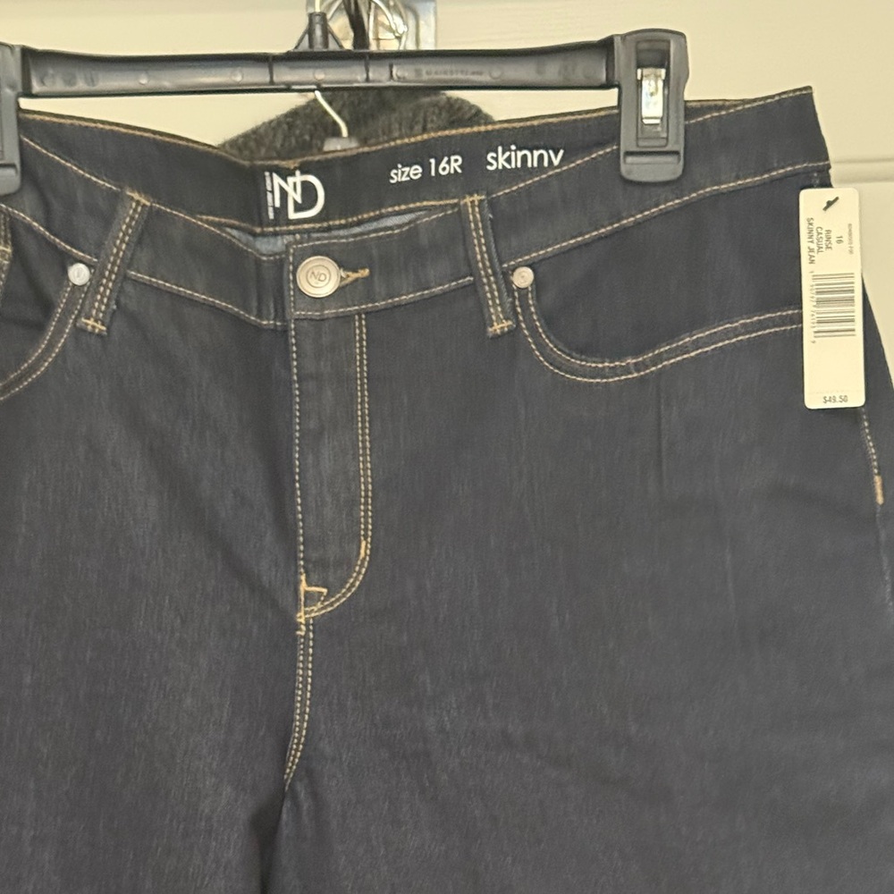 New Directions Navy Straight Leg Jeans